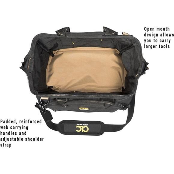 Custom Leathercraft1537 Multi-Compartment Tool Carrier, 30 Pocket, 13 In. - Picture 4 of 5